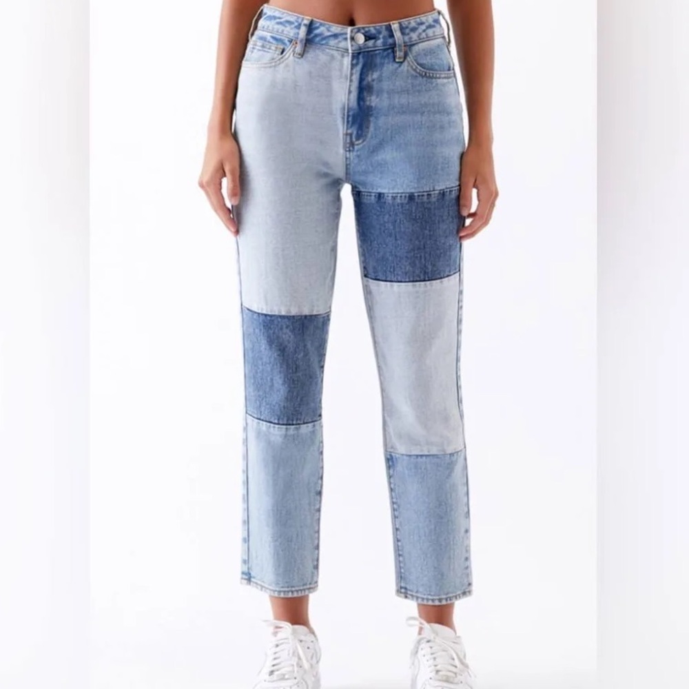 PacSun Straight leg Patchwork Jeans Mom Jean size 26 (2 US)